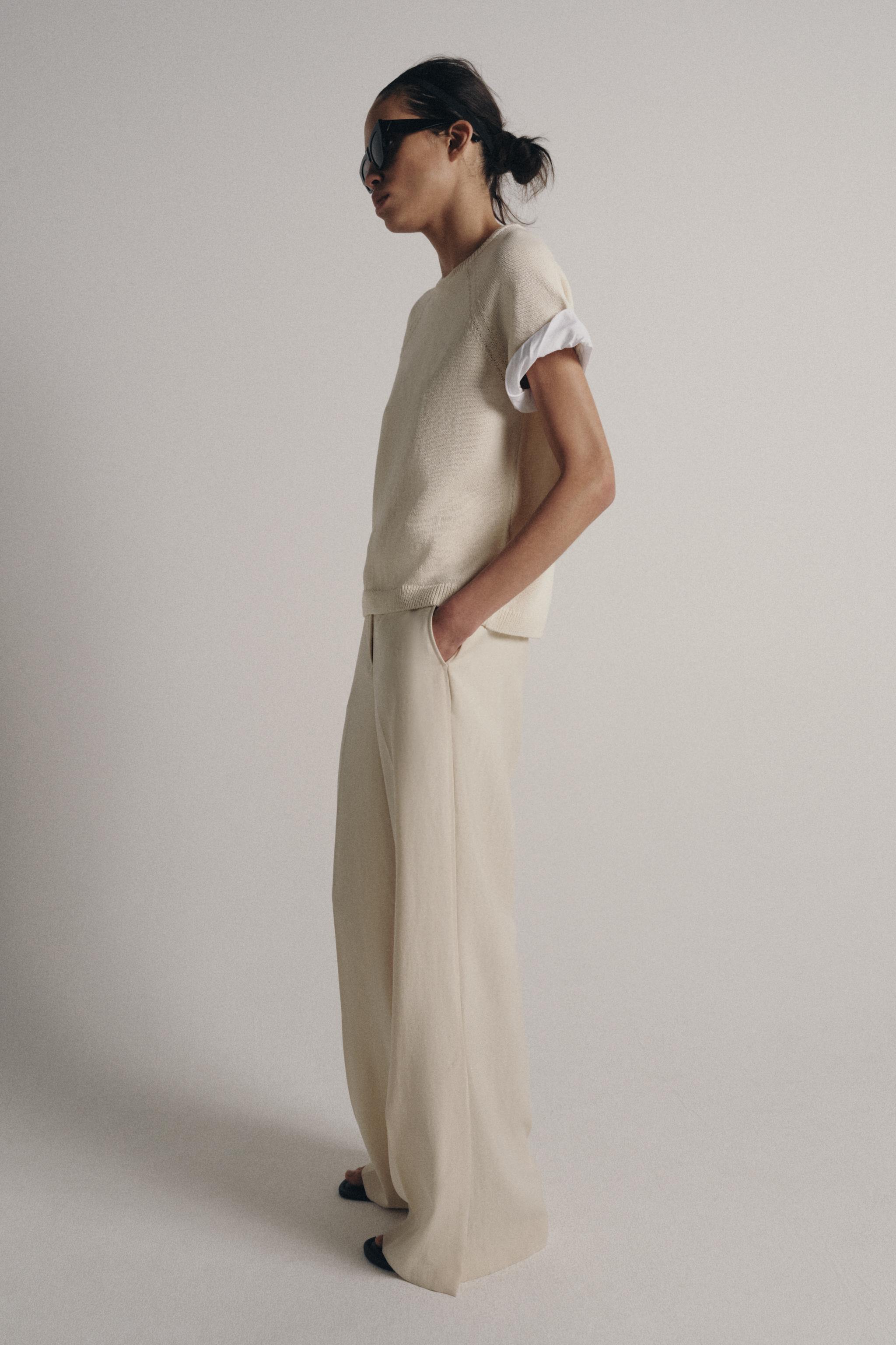 COMBINED TURN-UP SLEEVE KNIT JUMPER